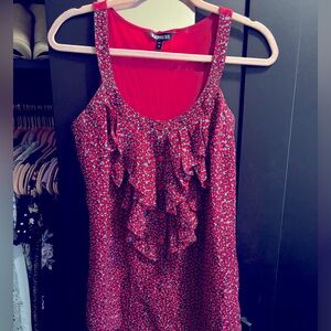 Red Express Floral Top